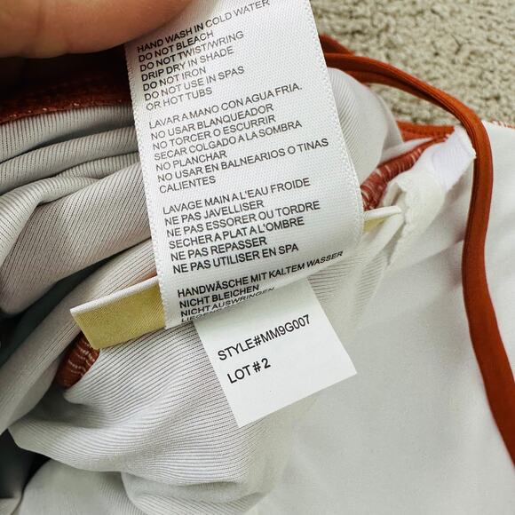 Michael Michael Kors MK one piece Swimsuit Terracotta Orange Women's 12 ruched - Picture 10 of 11